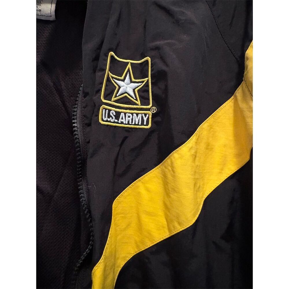 US Army Men's Black Windproof Fitness Sweatsuit Jacket & Pants Set MT - Picture 3 of 11